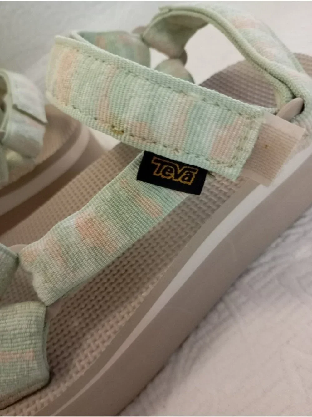 Teva Womens Platform Sport Sandals Pastel Strappy Repreve Size  9